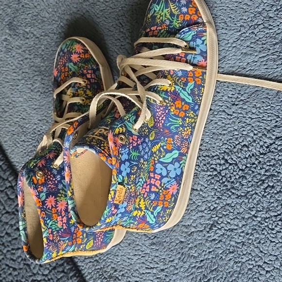KEDS X RIFLE PAPER COMPANY Floral Canvas High Top Sneakers - Picture 11 of 12
